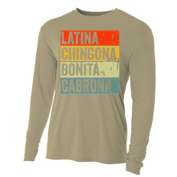 Soy Mujer Latina Chingona Bonita Cabrona Latino Women Pride Cooling Performance Long Sleeve Crew