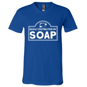 Soap Making Lovers Easily Distracted By Soap Maker Gift V-Neck T-Shirt