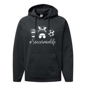 Soccer Mom Life Soccer Lover Soccer Mom Performance Fleece Hoodie