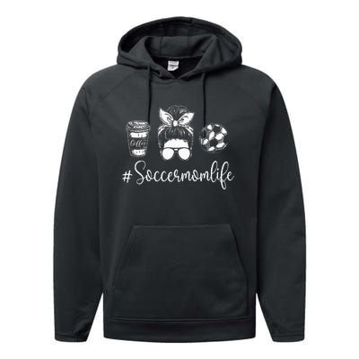 Soccer Mom Life Soccer Lover Soccer Mom Performance Fleece Hoodie