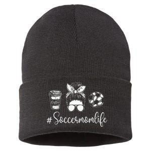 Soccer Mom Life Soccer Lover Soccer Mom Sustainable Knit Beanie