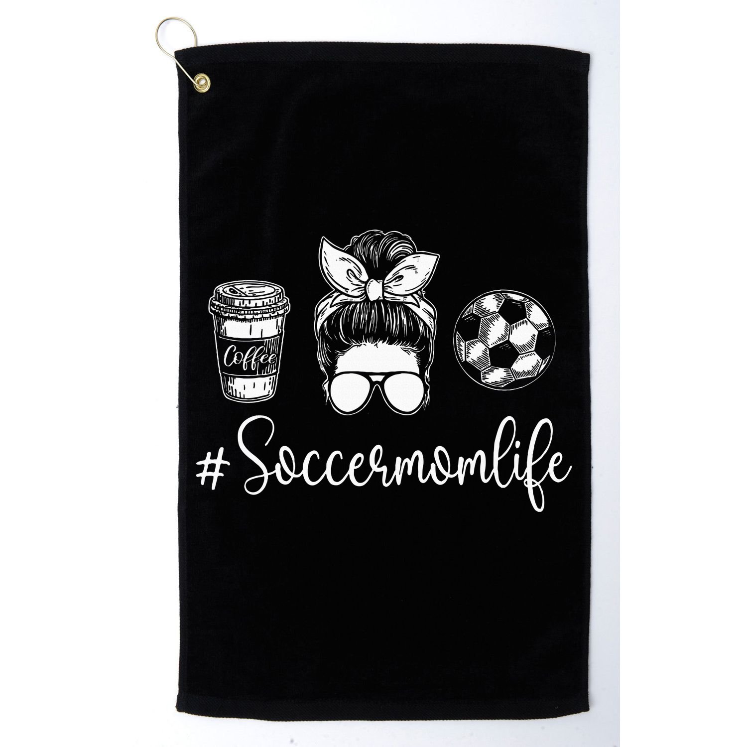 Soccer Mom Life Soccer Lover Soccer Mom Golf Towel