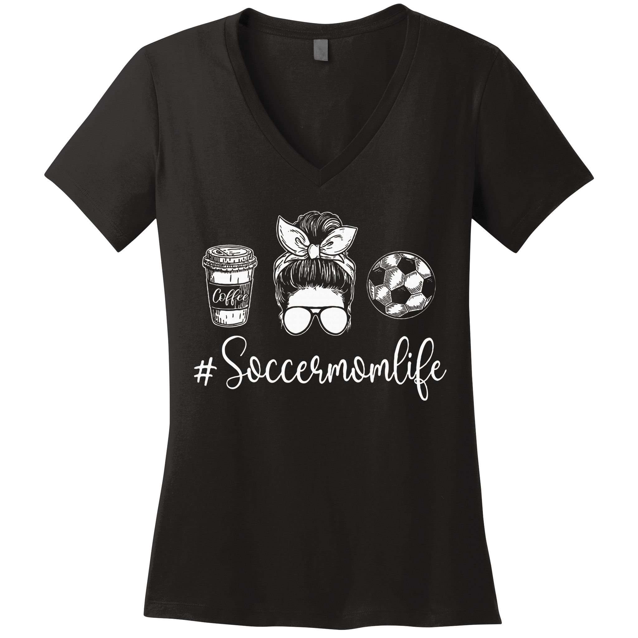 Soccer Mom Life Soccer Lover Soccer Mom Women's V-Neck T-Shirt