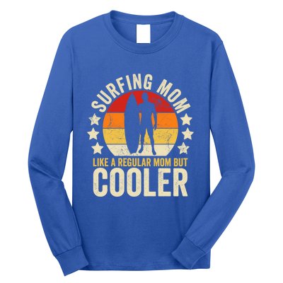 Surfing Mom Like A Regular Mom But Cooler Mother's Day Gift Long Sleeve Shirt