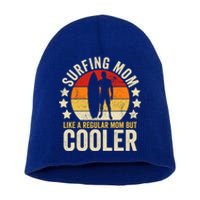 Surfing Mom Like A Regular Mom But Cooler Mother's Day Gift Short Acrylic Beanie