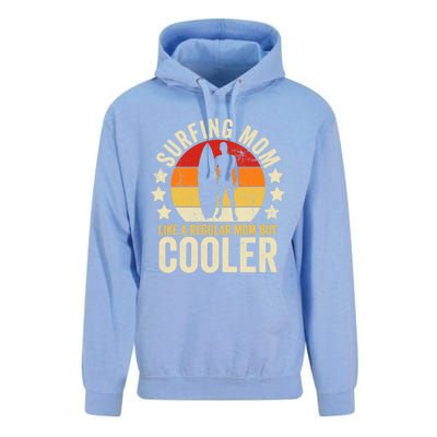 Surfing Mom Like A Regular Mom But Cooler Mother's Day Gift Unisex Surf Hoodie