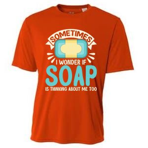 Soap Making Lovers I Wonder If Soap Maker Funny Gift Cooling Performance Crew T-Shirt