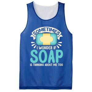 Soap Making Lovers I Wonder If Soap Maker Funny Gift Mesh Reversible Basketball Jersey Tank