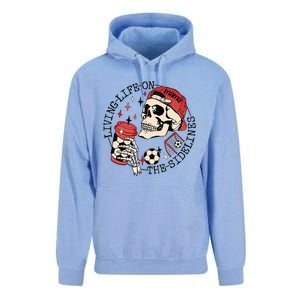 Soccer Mama Living Life On The Sidelines Skeleton Coffee Unisex Surf Hoodie