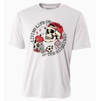 Soccer Mama Living Life On The Sidelines Skeleton Coffee Cooling Performance Crew T-Shirt