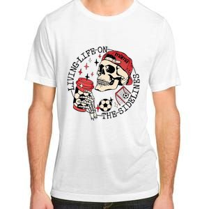 Soccer Mama Living Life On The Sidelines Skeleton Coffee Adult ChromaSoft Performance T-Shirt