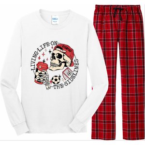 Soccer Mama Living Life On The Sidelines Skeleton Coffee Long Sleeve Pajama Set