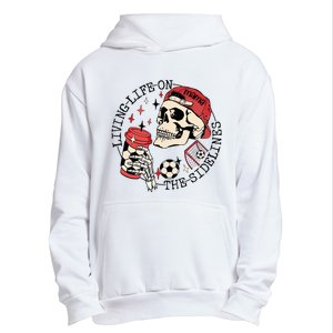 Soccer Mama Living Life On The Sidelines Skeleton Coffee Urban Pullover Hoodie