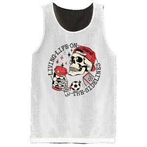 Soccer Mama Living Life On The Sidelines Skeleton Coffee Mesh Reversible Basketball Jersey Tank