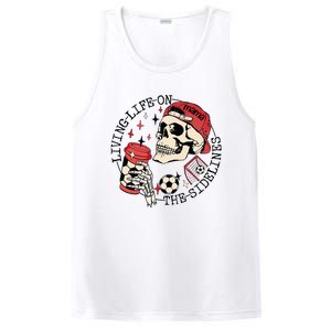 Soccer Mama Living Life On The Sidelines Skeleton Coffee PosiCharge Competitor Tank