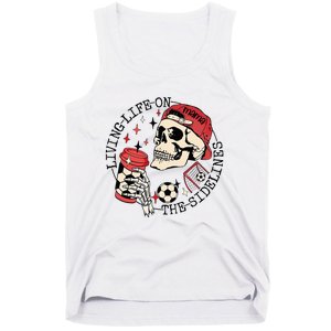 Soccer Mama Living Life On The Sidelines Skeleton Coffee Tank Top