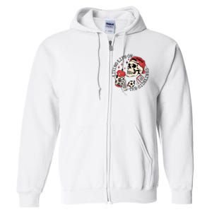 Soccer Mama Living Life On The Sidelines Skeleton Coffee Full Zip Hoodie