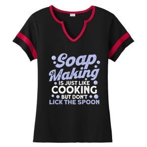 Soap Making Lovers Don't Lick The Spoon Soap Maker Great Gift Ladies Halftime Notch Neck Tee