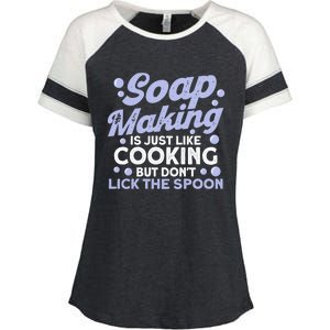 Soap Making Lovers Don't Lick The Spoon Soap Maker Great Gift Enza Ladies Jersey Colorblock Tee