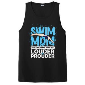 Swim Mom Louder & Prouder Swimming Athlete Mother's Day PosiCharge Competitor Tank