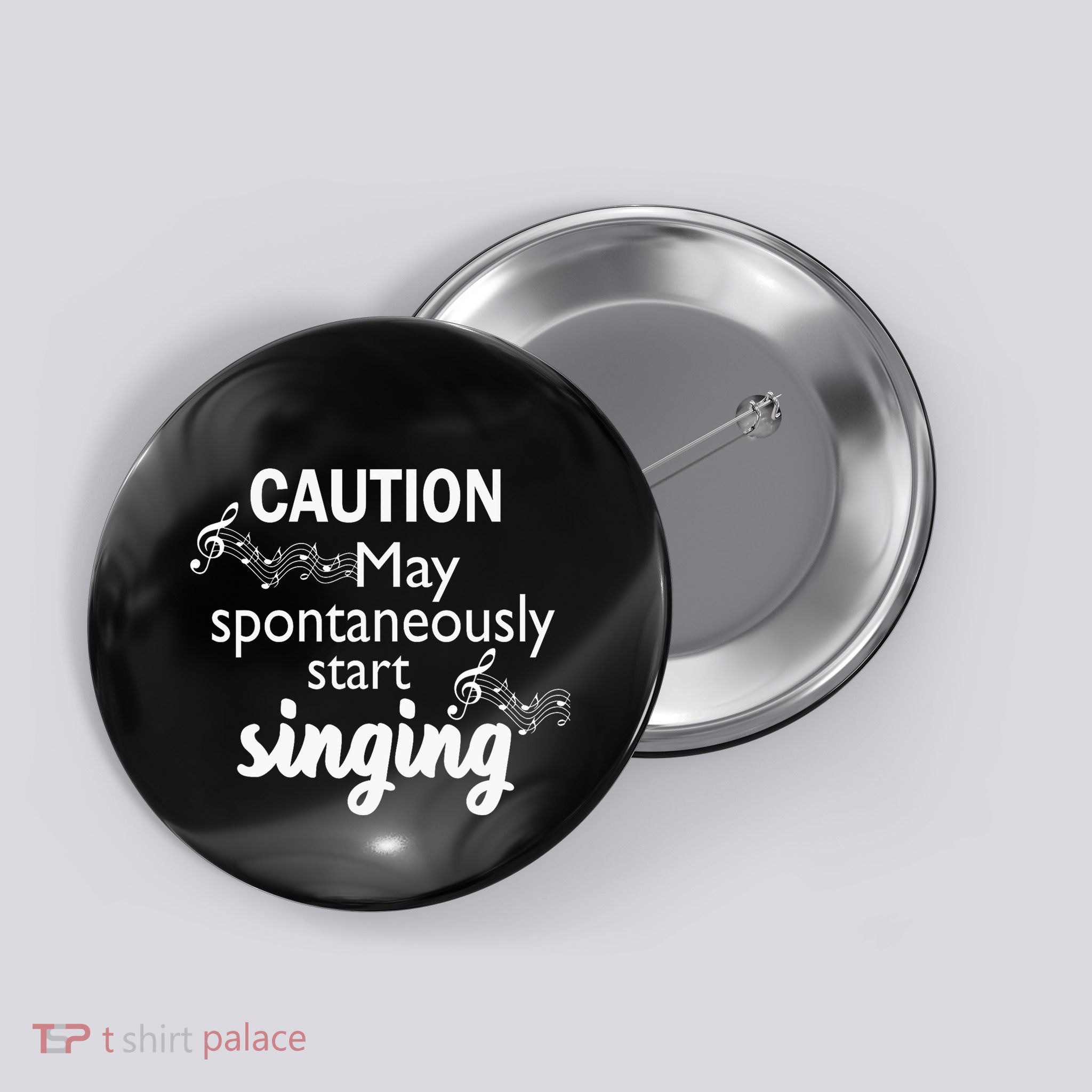 Singing Music Lover Gift Caution May Start Singing Button