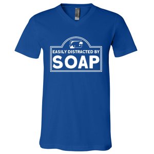 Soap Making Lovers Easily Distracted By Soap Maker Cool Gift V-Neck T-Shirt