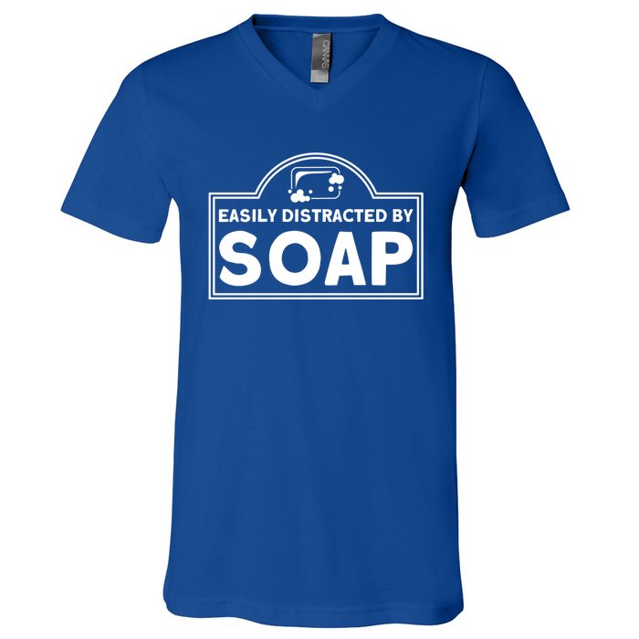 Soap Making Lovers Easily Distracted By Soap Maker Cool Gift V-Neck T-Shirt