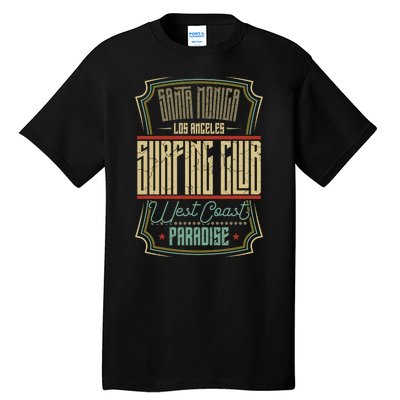 Santa Monica Los Angeles Surfing Club Tall T-Shirt