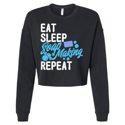 Soap Making Lovers Eat Sleep Soap Maker Gift Cropped Pullover Crew