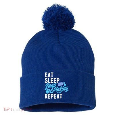 Soap Making Lovers Eat Sleep Soap Maker Gift Pom Pom 12in Knit Beanie