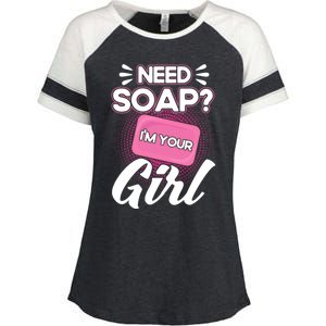 Soap Making Lovers I'm Your Soap Maker Cool Gift Enza Ladies Jersey Colorblock Tee