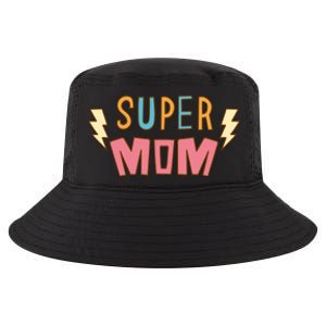 Super Mom Lighting Bolt Gift Cool Comfort Performance Bucket Hat