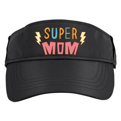 Super Mom Lighting Bolt Gift Adult Drive Performance Visor