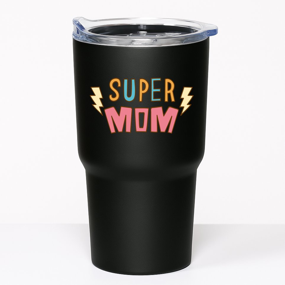 Super Mom Lighting Bolt Gift Tumbler