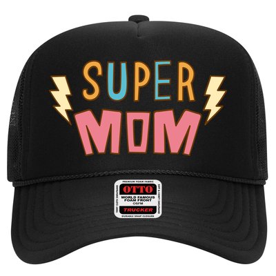 Super Mom Lighting Bolt Gift Trucker Hat