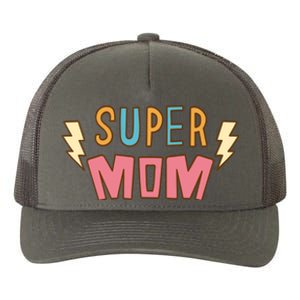 Super Mom Lighting Bolt Gift Yupoong Adult 5-Panel Trucker Hat