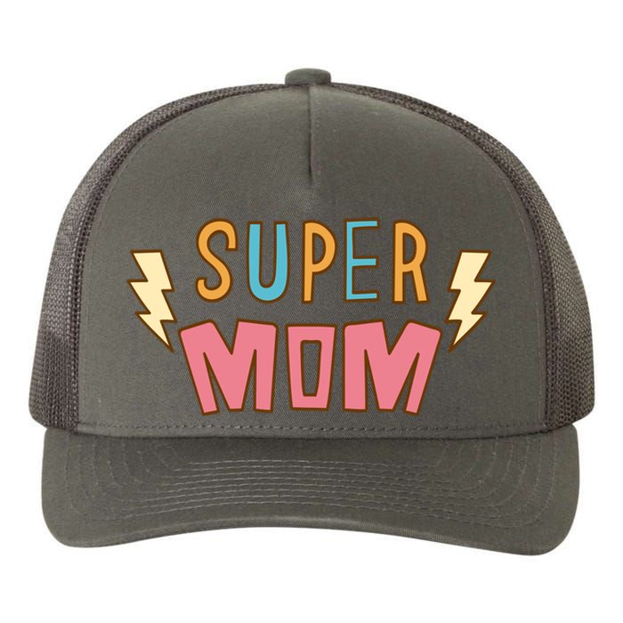 Super Mom Lighting Bolt Gift Yupoong Adult 5-Panel Trucker Hat