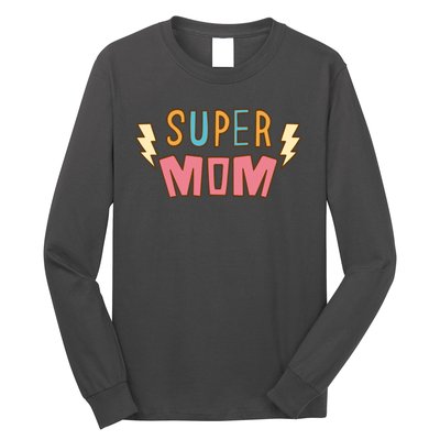 Super Mom Lighting Bolt Gift Long Sleeve Shirt