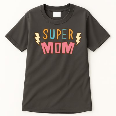 Super Mom Lighting Bolt Gift Tall T-Shirt