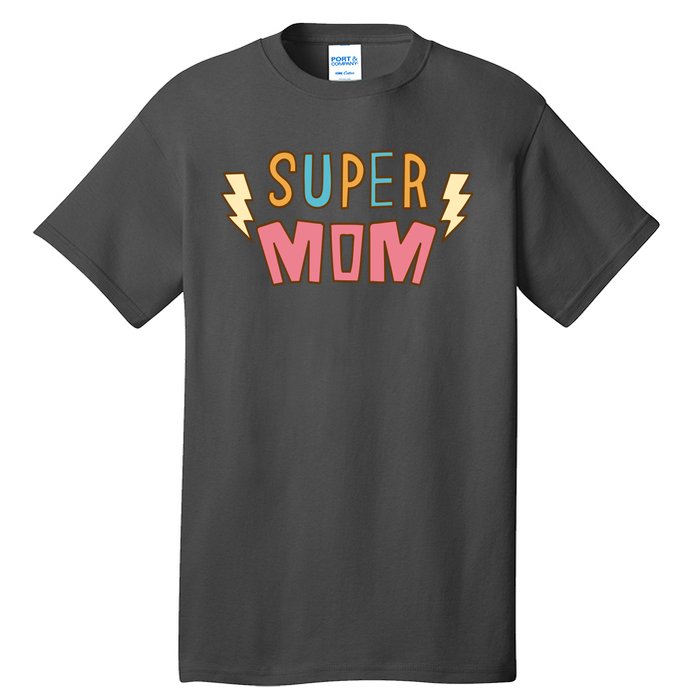 Super Mom Lighting Bolt Gift Tall T-Shirt