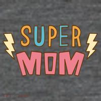 Super Mom Lighting Bolt Gift Flatbill Hat