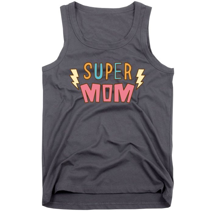 Super Mom Lighting Bolt Gift Tank Top