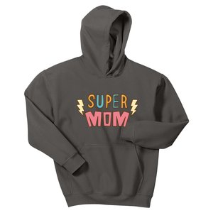 Super Mom Lighting Bolt Gift Kids Hoodie