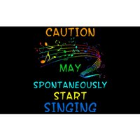 Singing Music Lover Caution May Start Singing Bumper Sticker