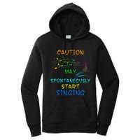 Singing Music Lover Caution May Start Singing Women's Pullover Hoodie