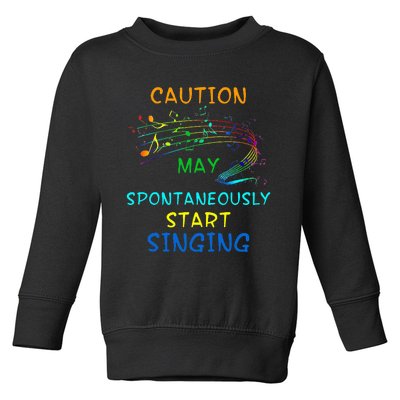 Singing Music Lover Caution May Start Singing Toddler Sweatshirt