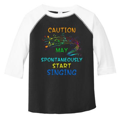 Singing Music Lover Caution May Start Singing Toddler Fine Jersey T-Shirt