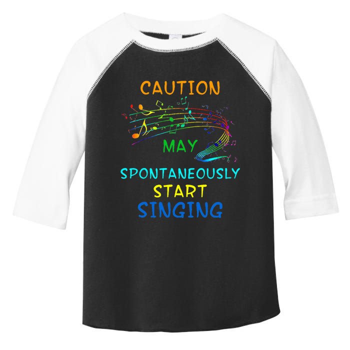 Singing Music Lover Caution May Start Singing Toddler Fine Jersey T-Shirt