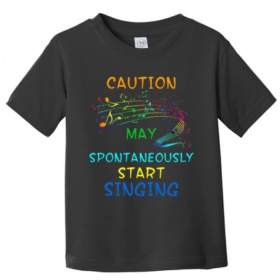 Singing Music Lover Caution May Start Singing Toddler T-Shirt