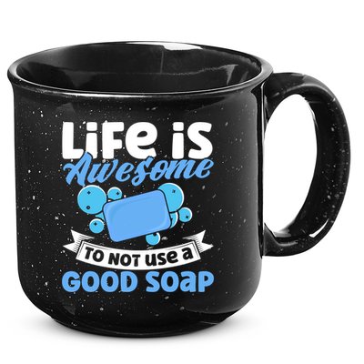 Soap Making Lovers Life Is Awesome Good Soap Maker Gift 15oz Campfire Ceramic Mug